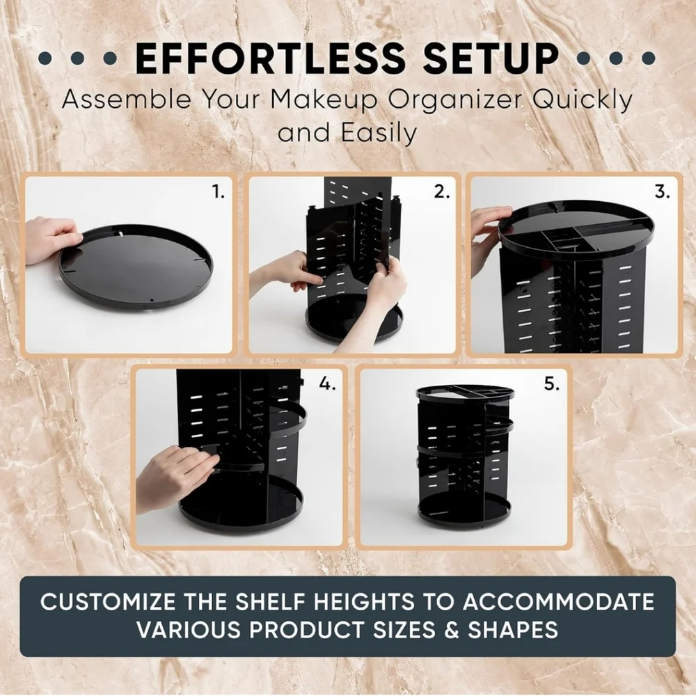 NWT 360 Spinning Makeup Organizer